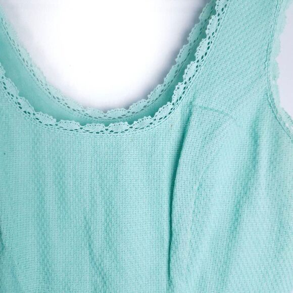 JESSICA SIMPSON Mint Green Lace Eyelet Fit & Flare Sleeveless Summer Dress 2 - Picture 4 of 10